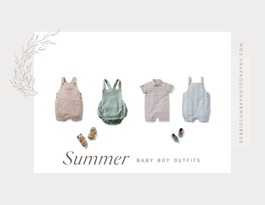 Baby boy outfits for summer newborn photos in NJ