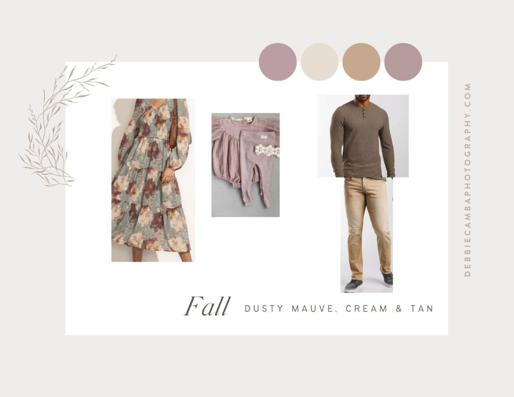 romantic color palette for fall family photos