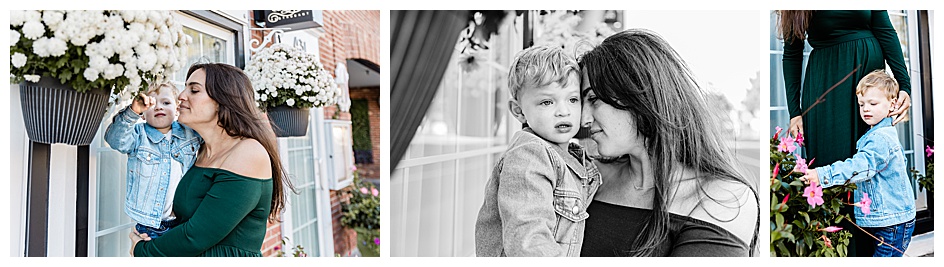 mother and toddler boy snuggling Westfield maternity photoshoot