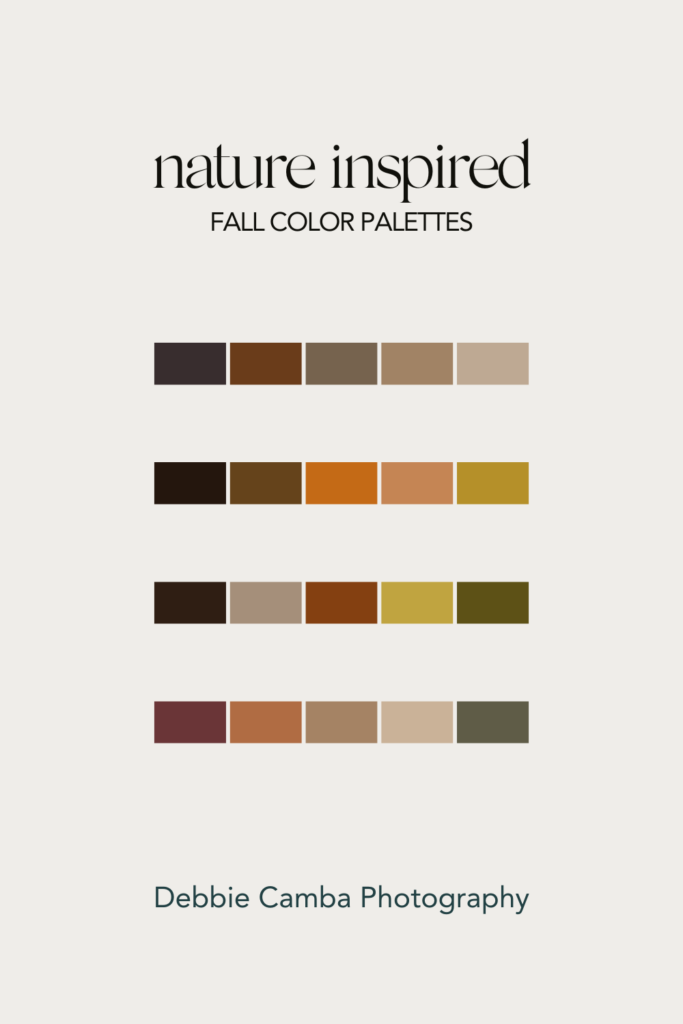 Fall color palettes for fall family photos