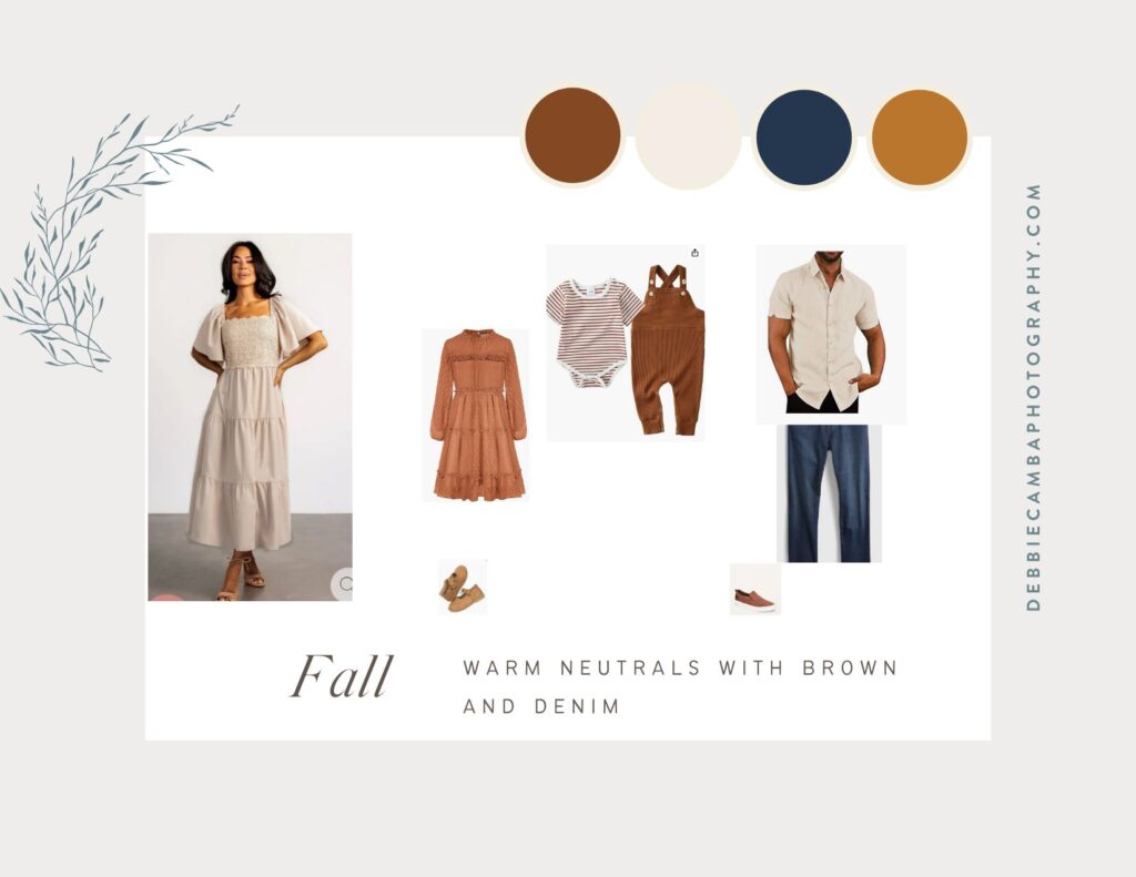 Warm Neutral Fall Color Palette for Family Photos