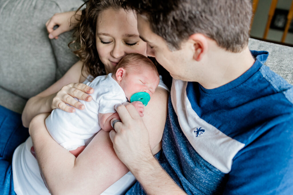 Newborn baby photoshoot at home