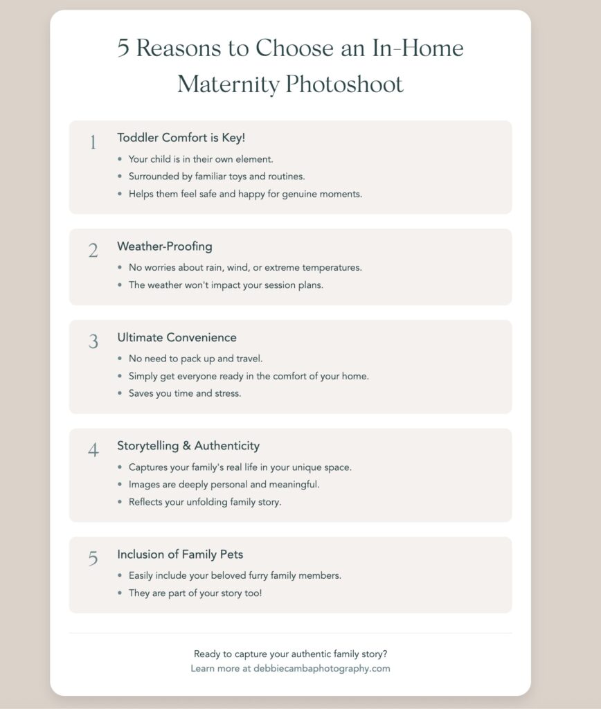 5 Reasons to choose an in-home maternity photoshoot
